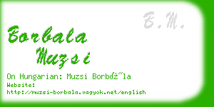 borbala muzsi business card